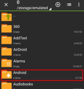 Go to Android folder
