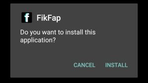 click on install