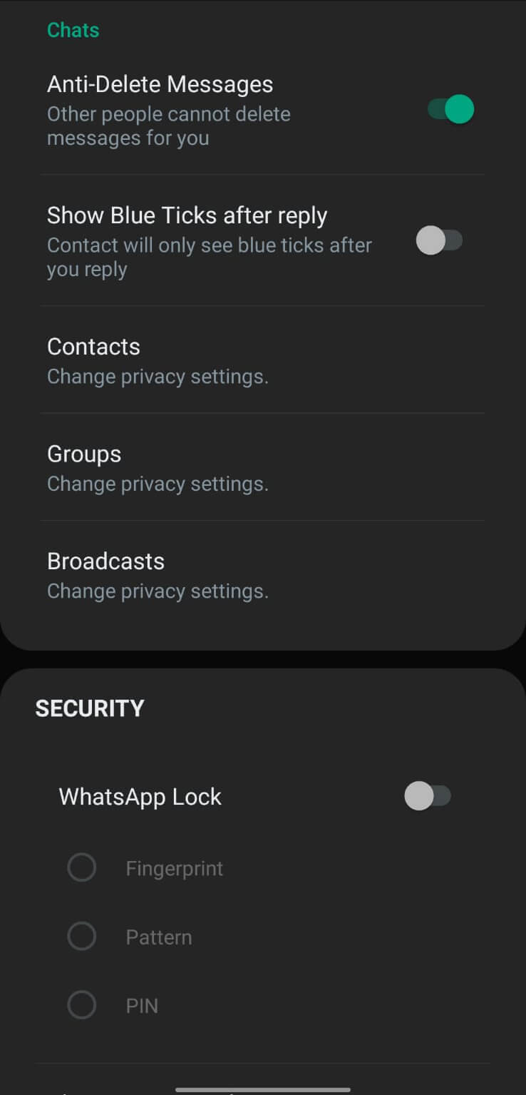 WhatsApp Plus screenshot