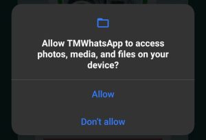 click on Allow