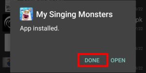 click on Done