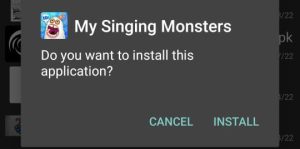 installation popup