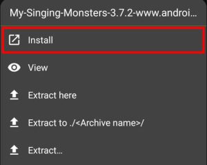click on Install