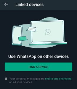 Tap on Link a device