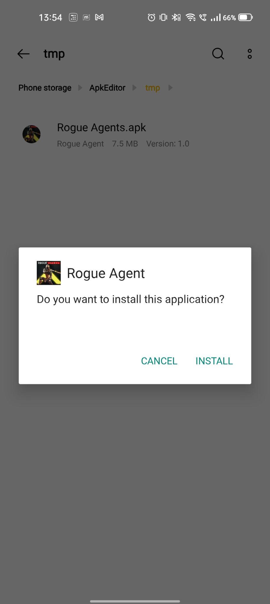 click on install