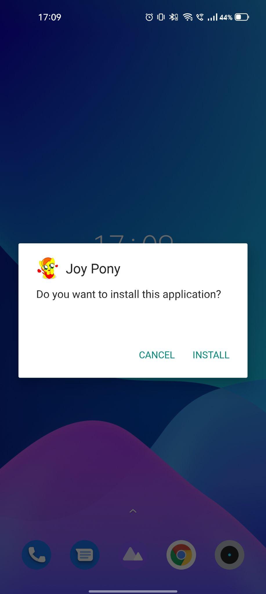 click on install
