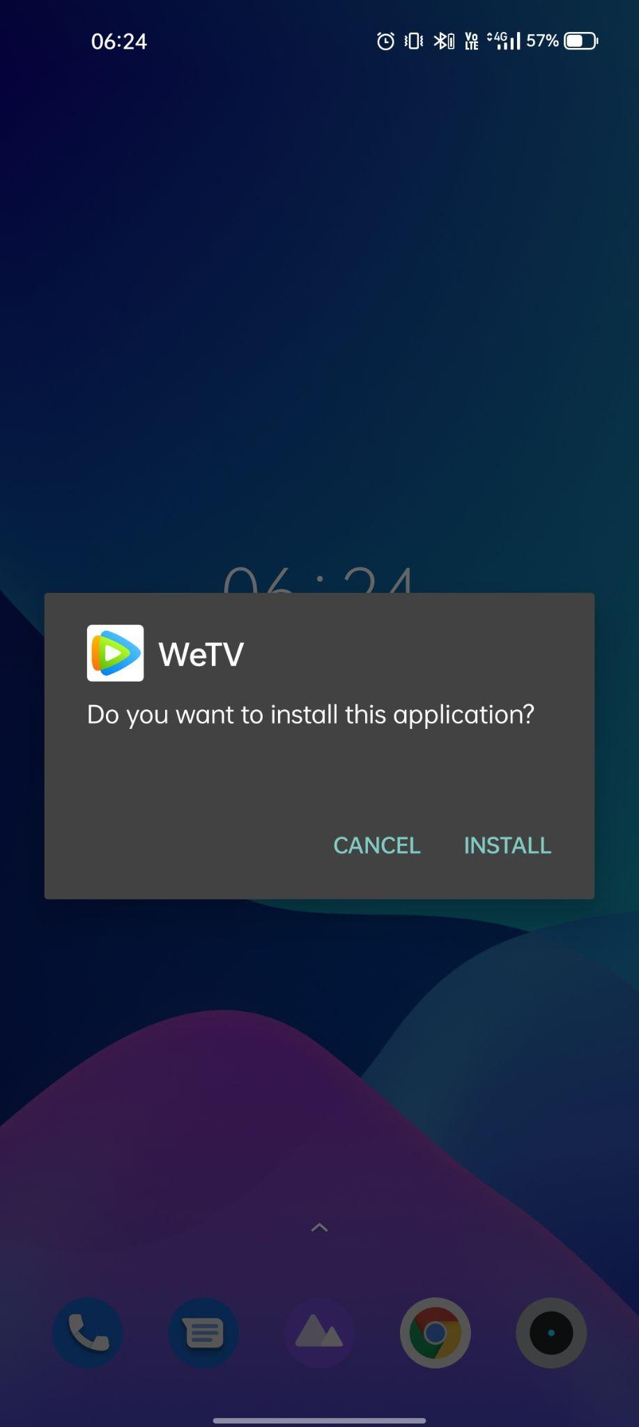 click on install