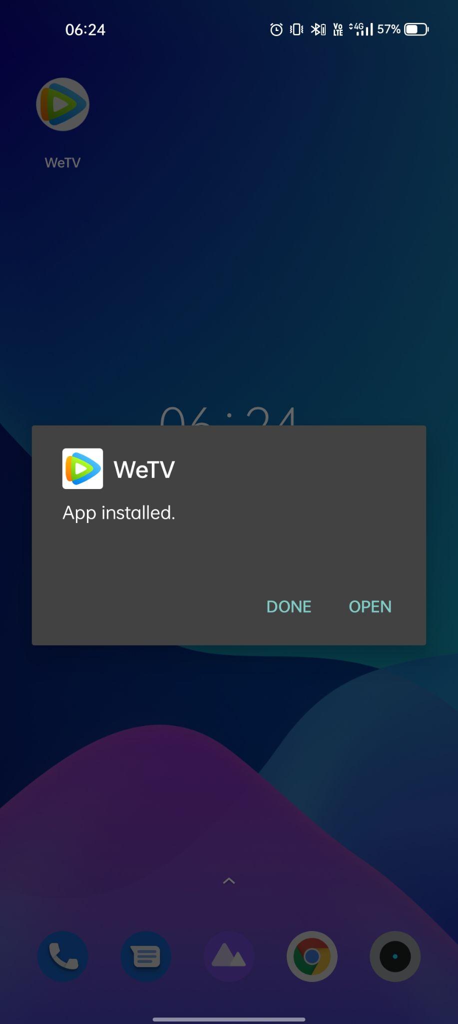 wetv apk installed