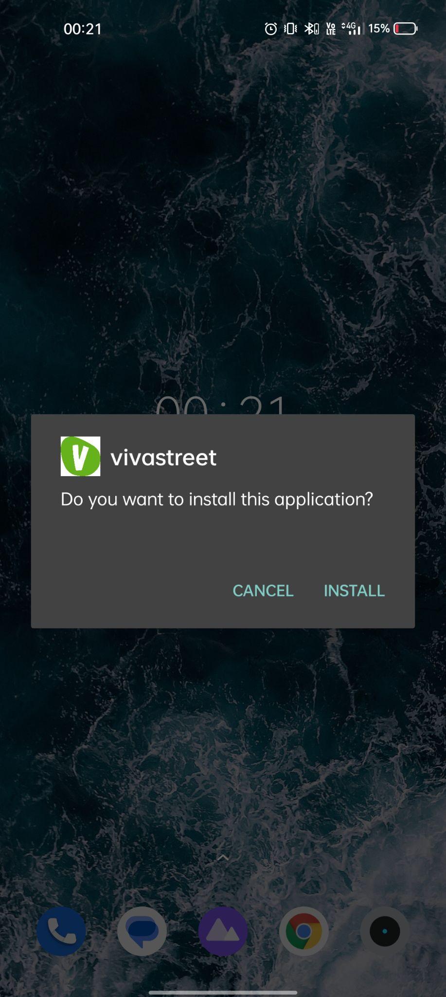 click on install