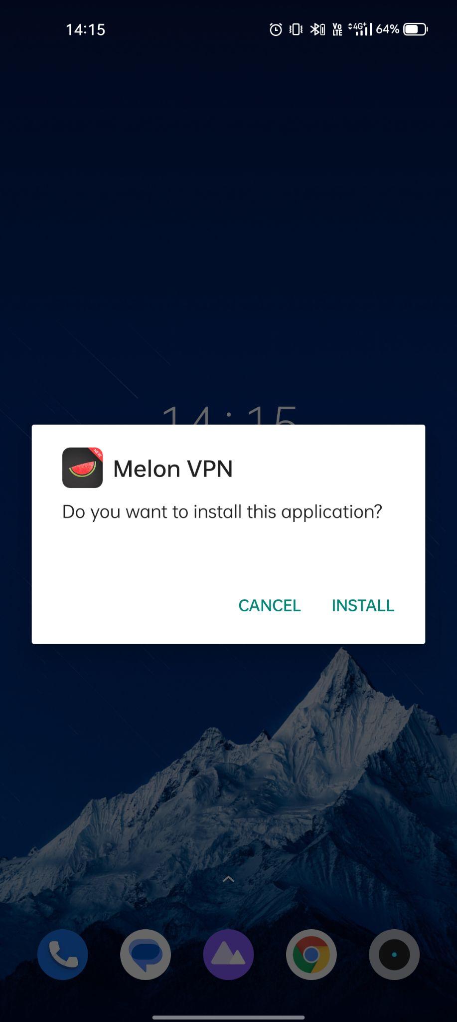 click on install
