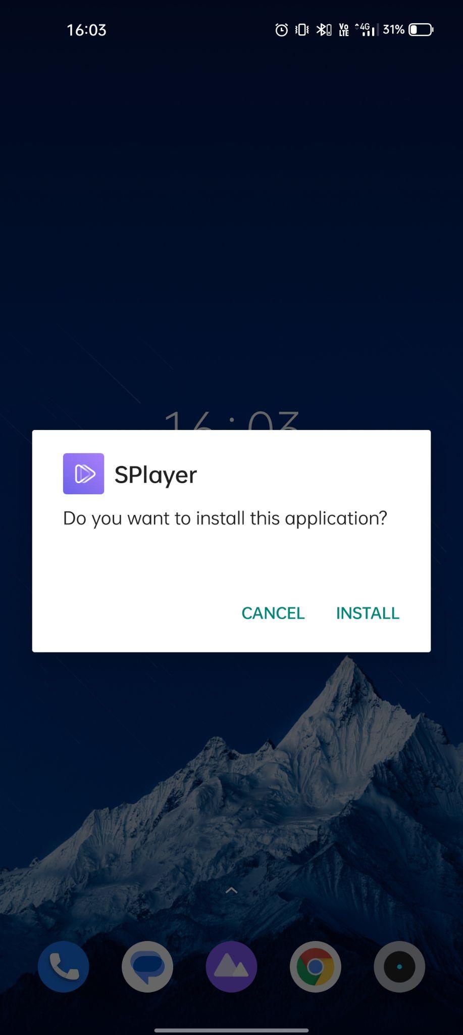 click on install