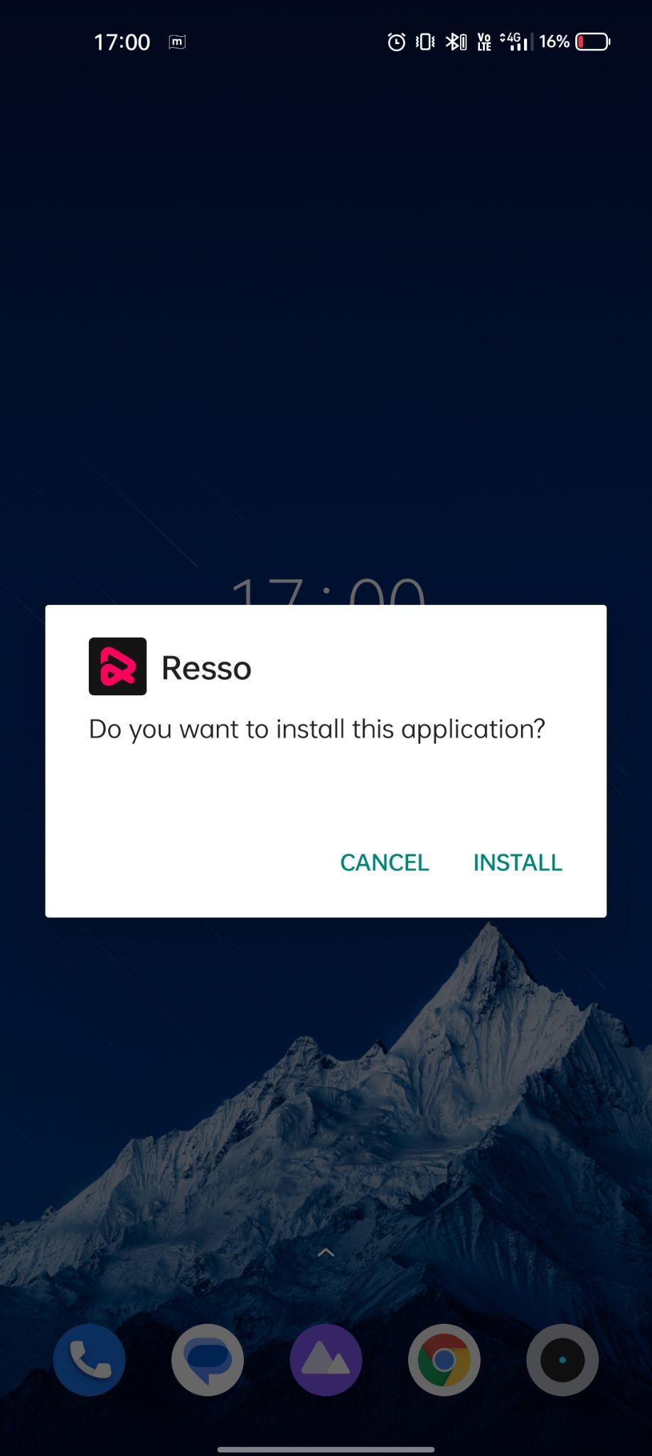 click on install