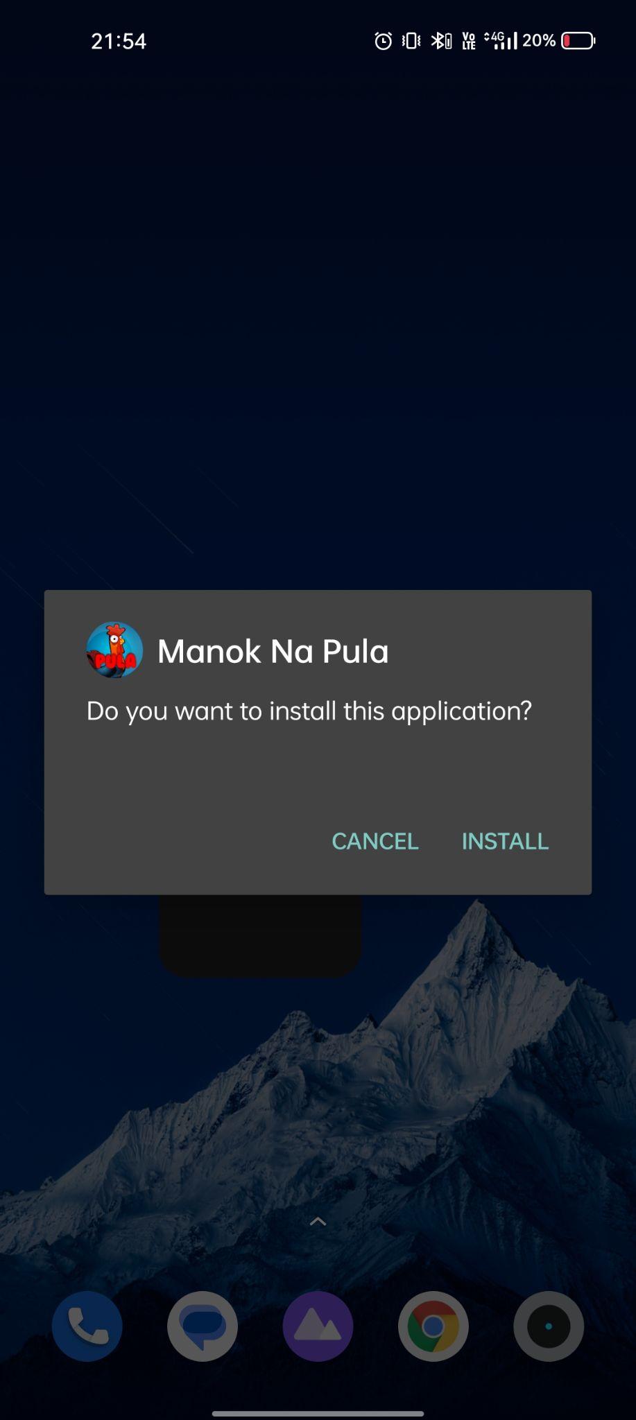 click on install
