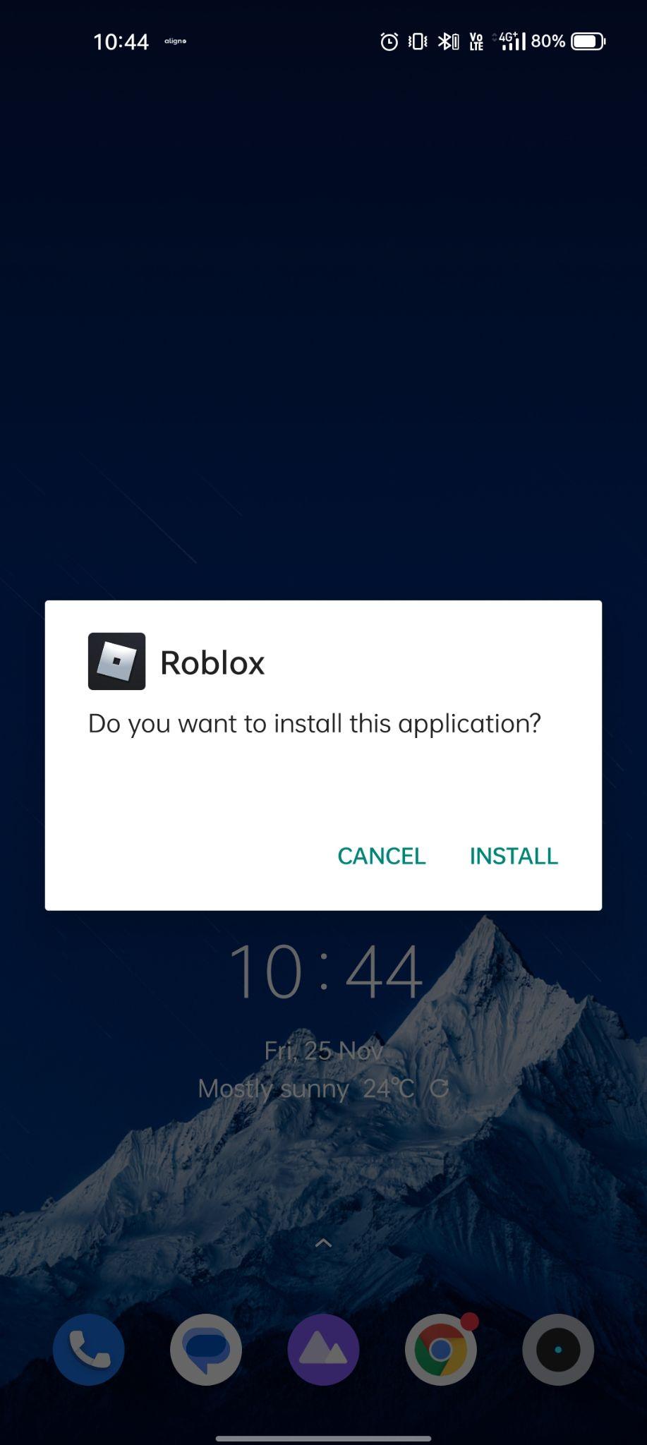 click on install
