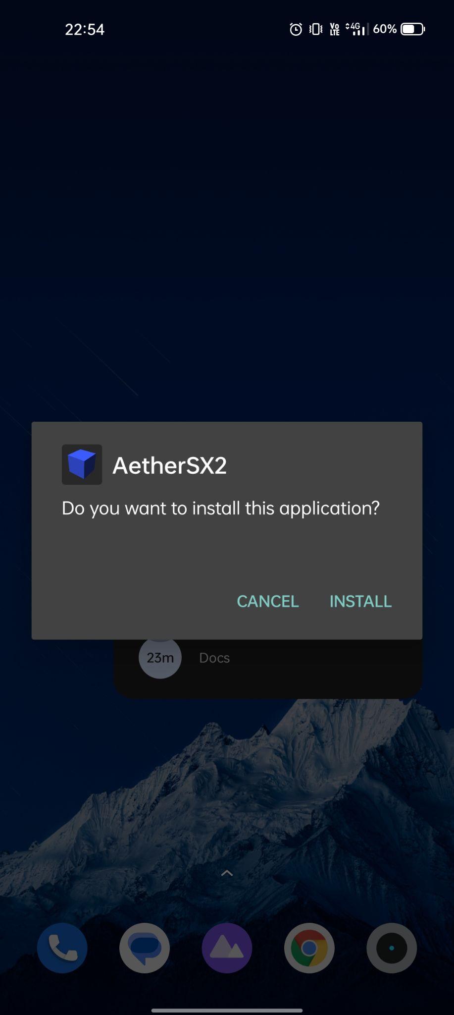 click on install