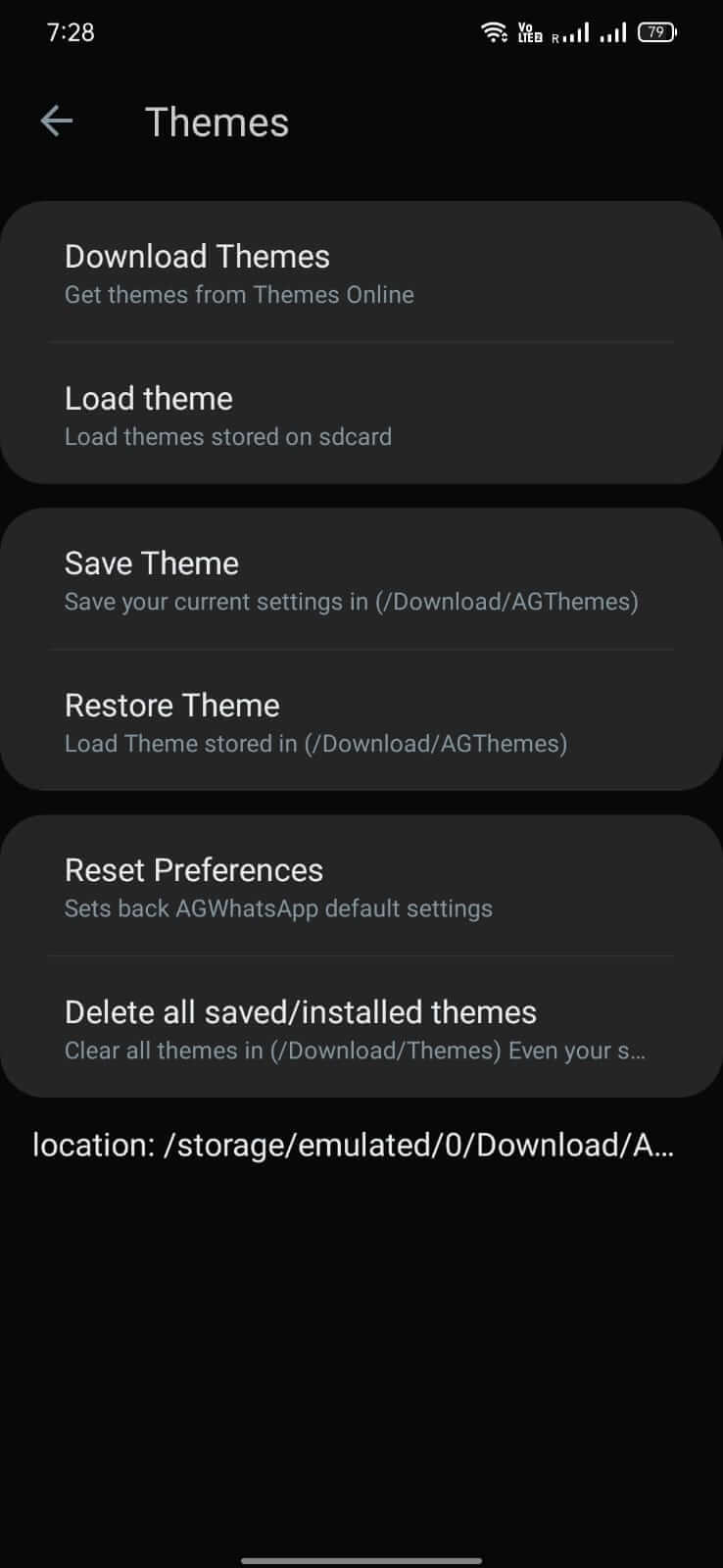 AG WhatsApp screenshot