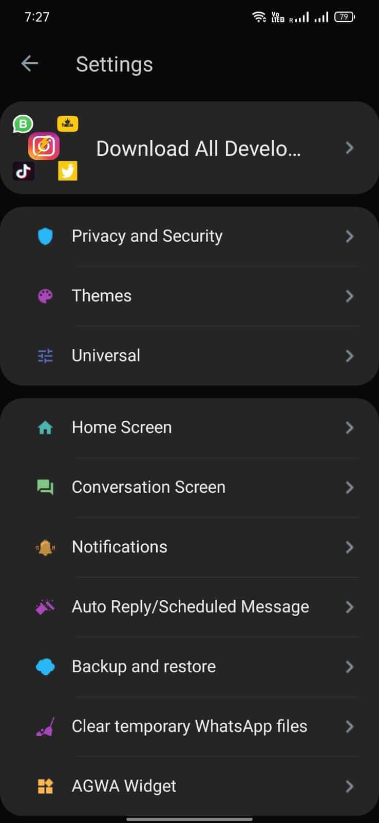 AG WhatsApp screenshot