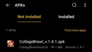 Locate the College Brawl Apk file