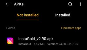locate apk file