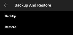 Clicko on BackUp