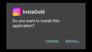 insta gold apk installed