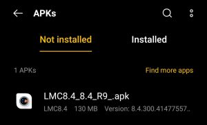 locate downloaded apk file