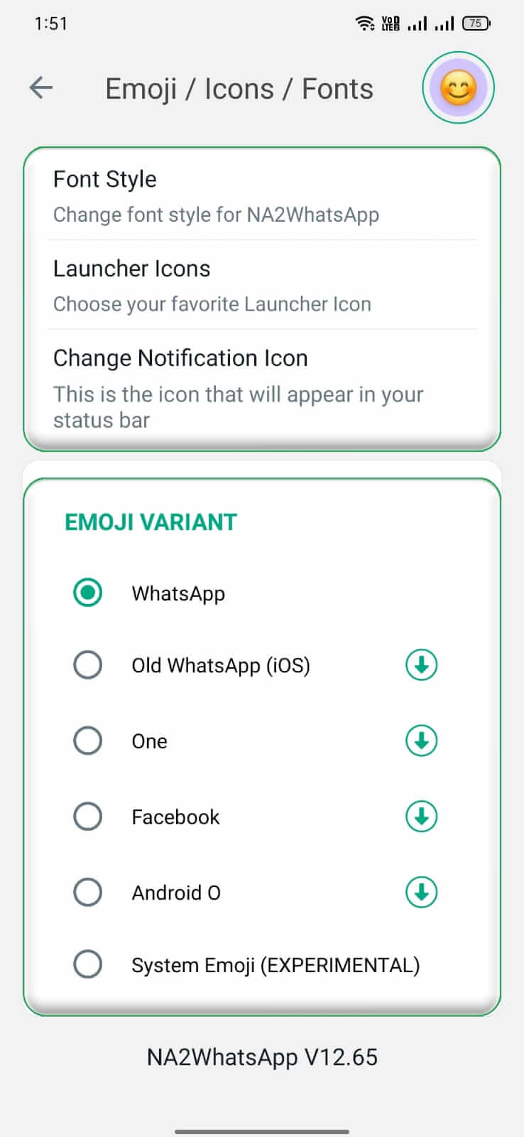 NA2 WhatsApp screenshot