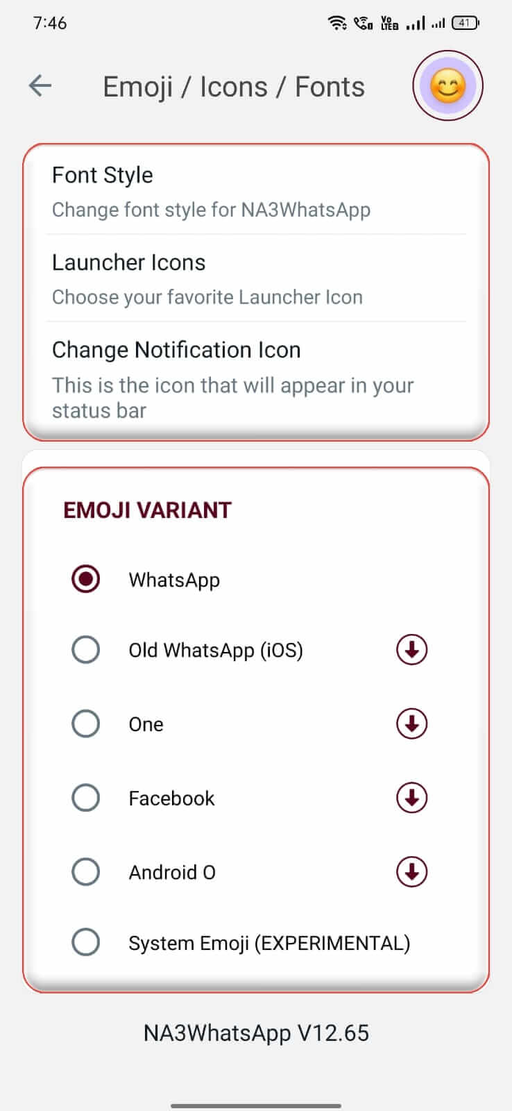 NA3 WhatsApp screenshot