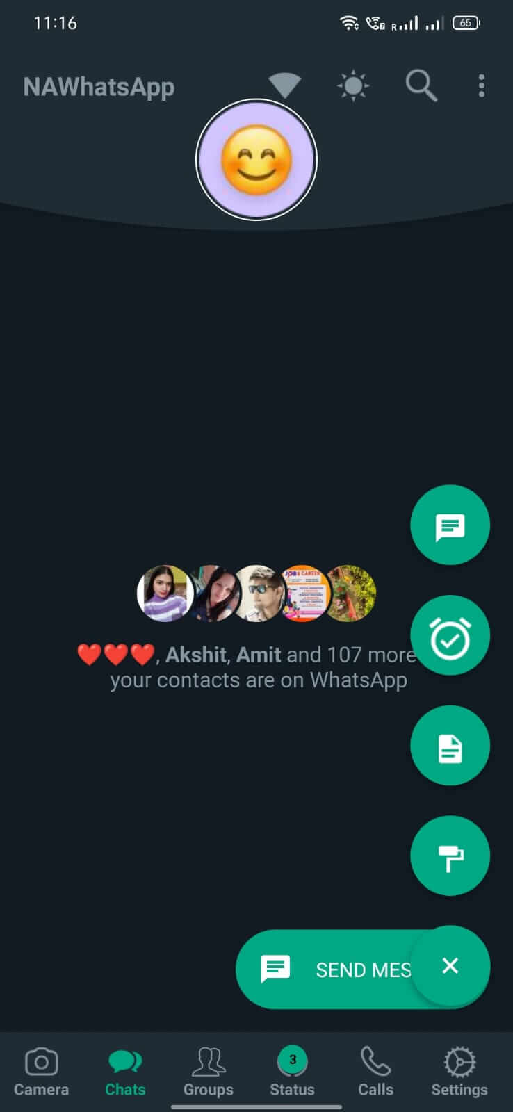 NA7 WhatsApp screenshot