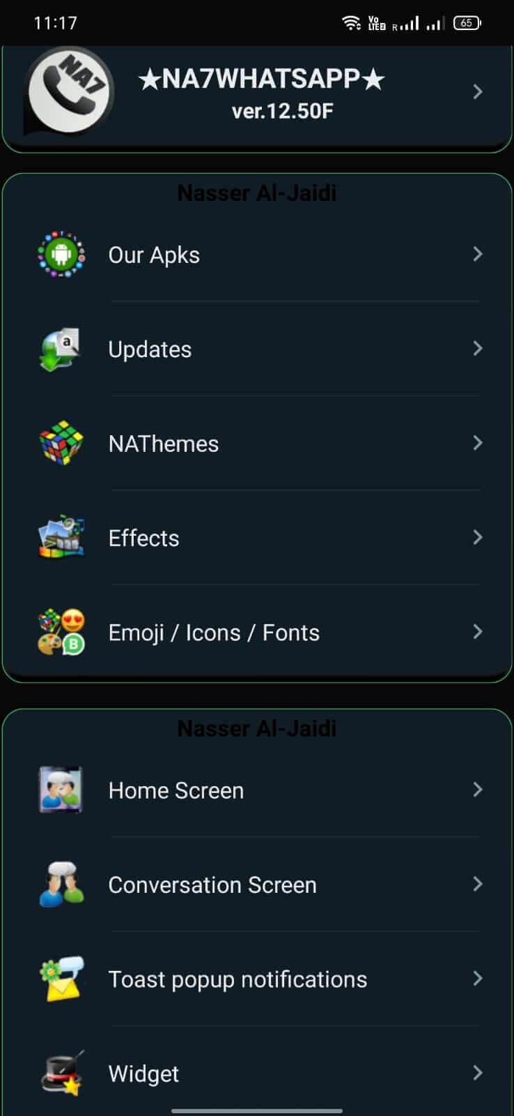NA7 WhatsApp screenshot