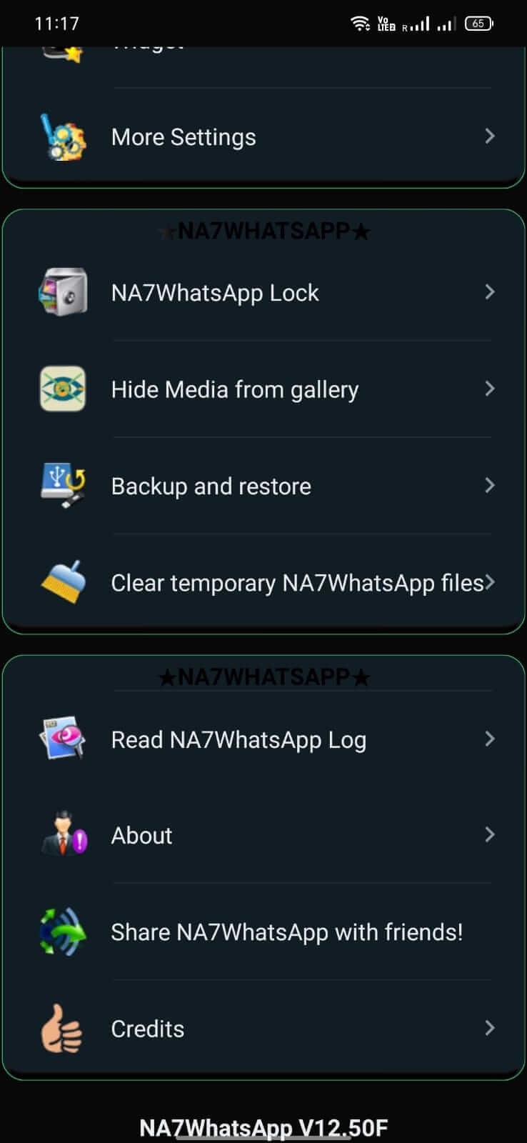 NA7 WhatsApp screenshot