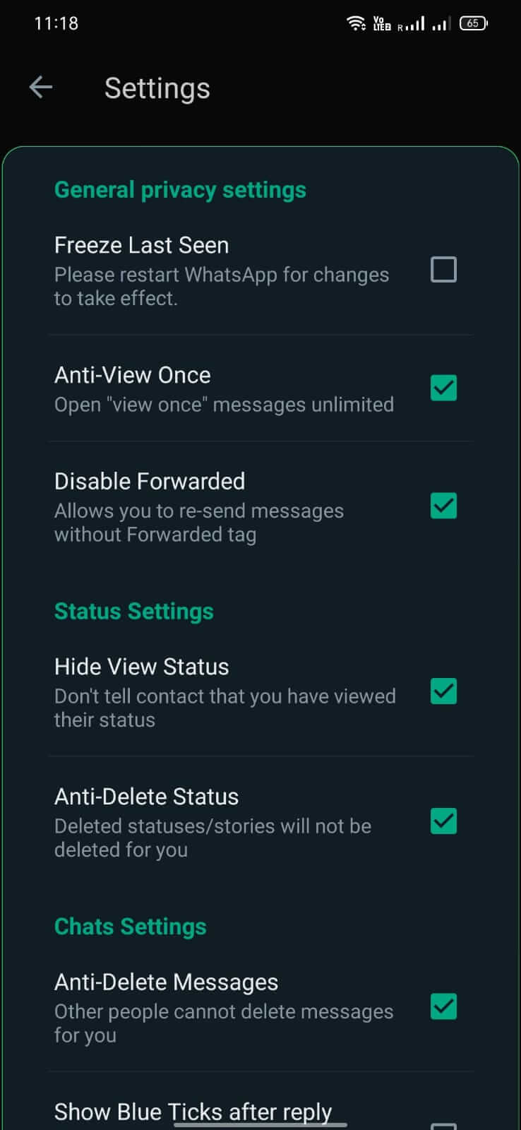 NA7 WhatsApp screenshot