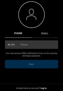 instagram login details