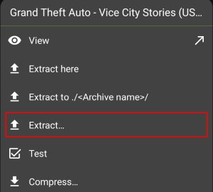 Click on Extract