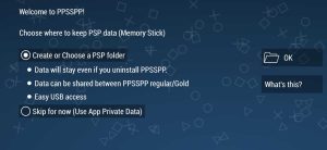 Select data location & tap on OK