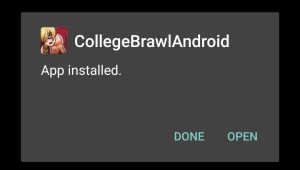 College Brawl Apk installed