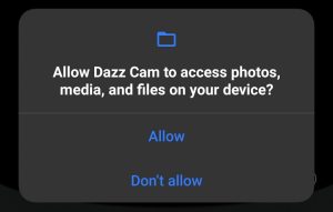 click on Allow