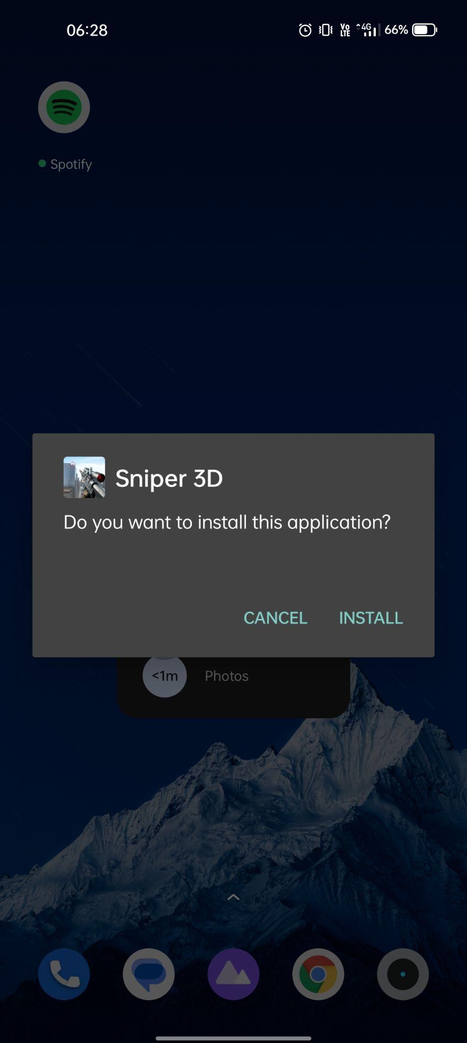 click on install
