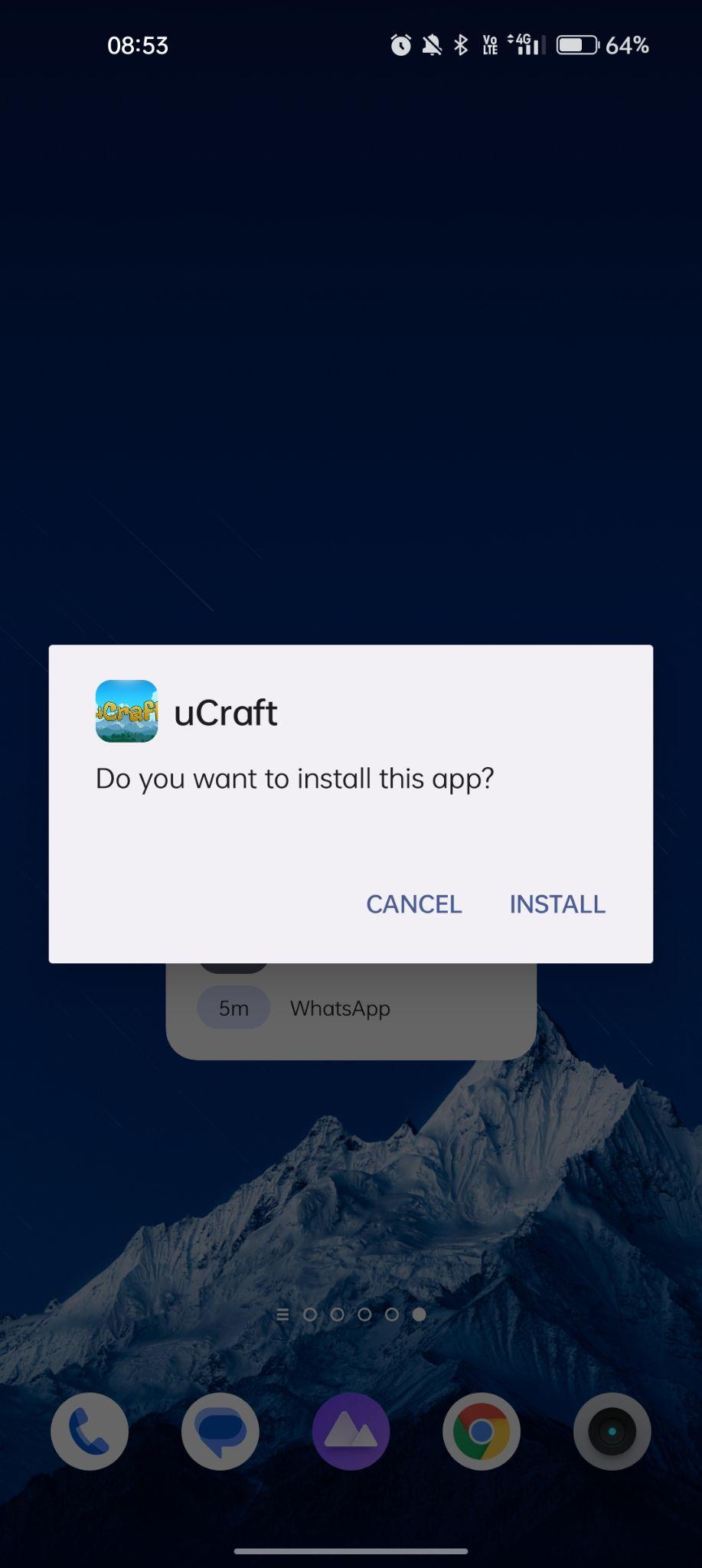 click on install