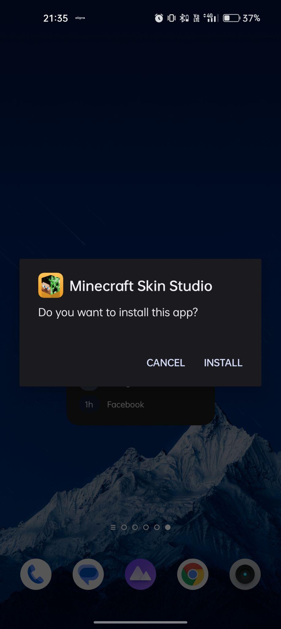 click on install