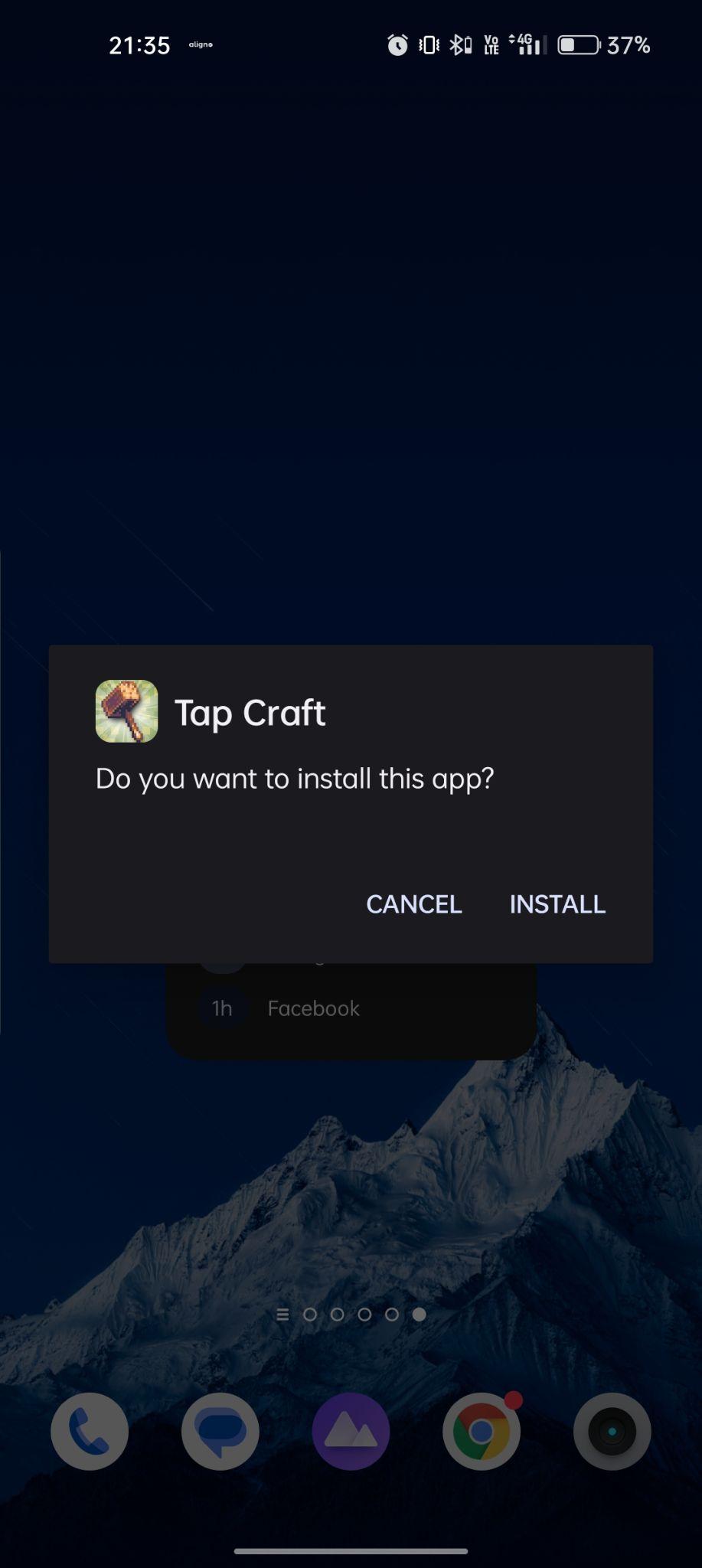 click on install
