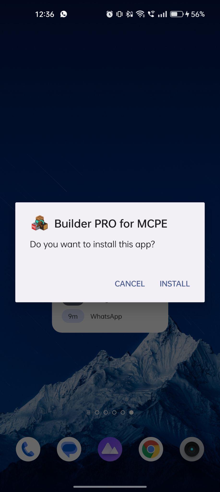 click on install