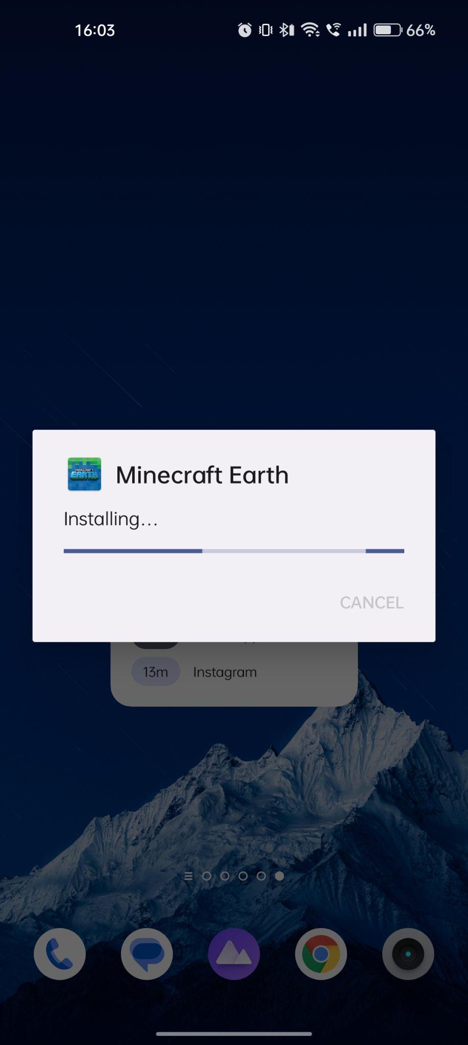 minecraft earth apk installing