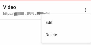 to delete a video, tap on three button &then tap on delete