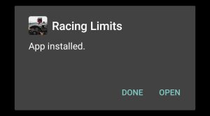 Racing Limits Mod apk installiert
