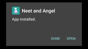 Neet & Angel Apk installed