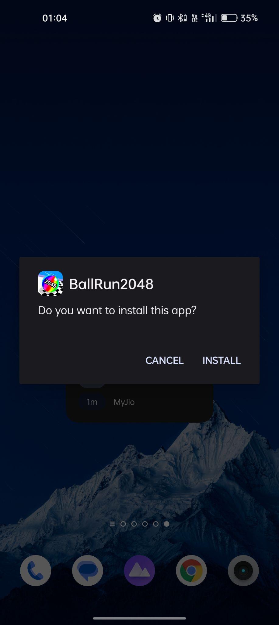 click on install