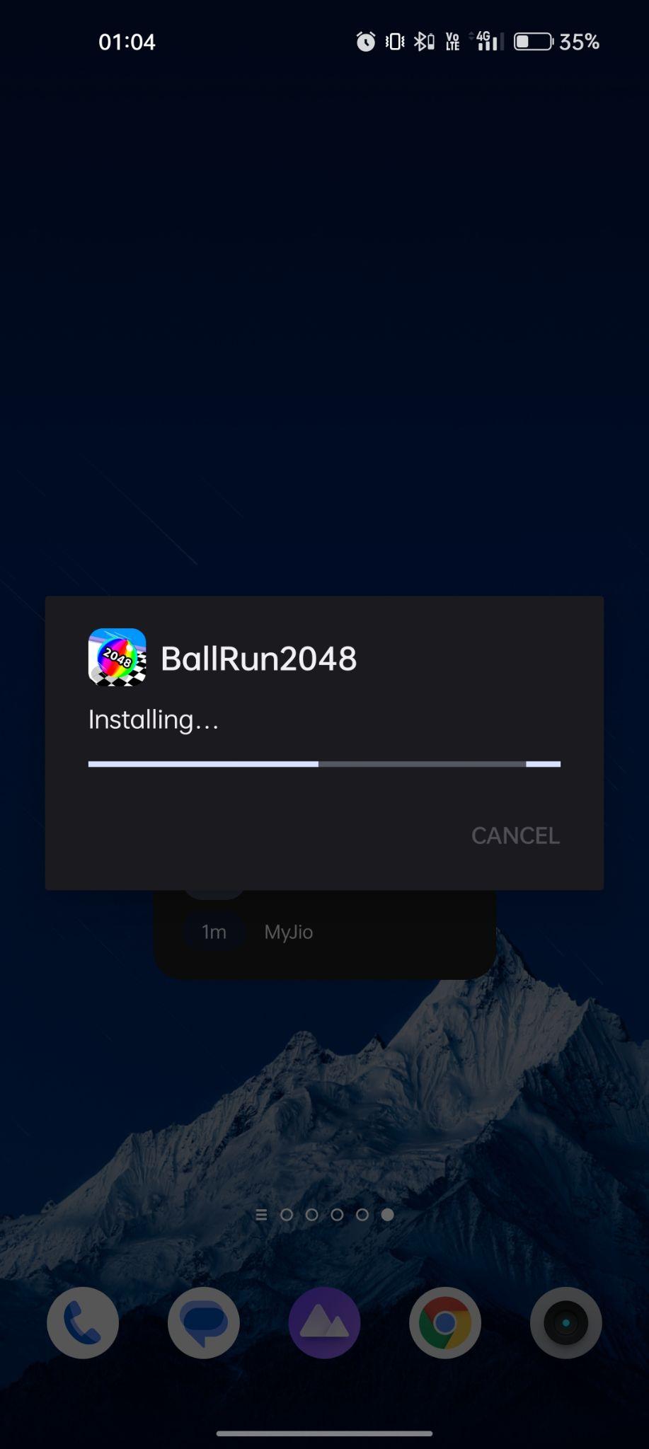 Ball Run 2048 apk installing