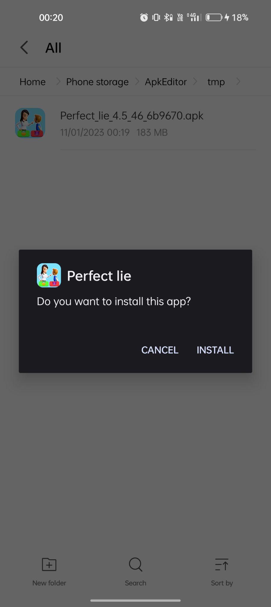 click on install