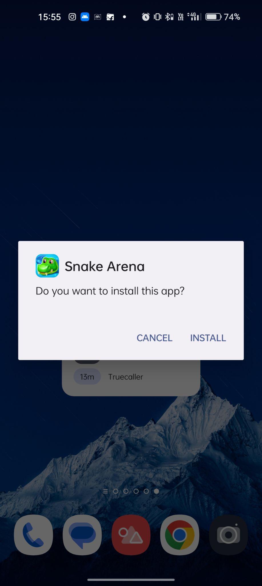 click on install